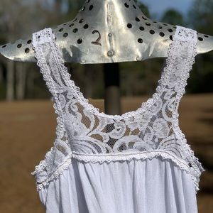 White Lace Maxi Dress Flying Tomato Gauze medium